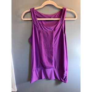 The Limited Purple Pleated Front Sleeveless Tank Top Blouse Small